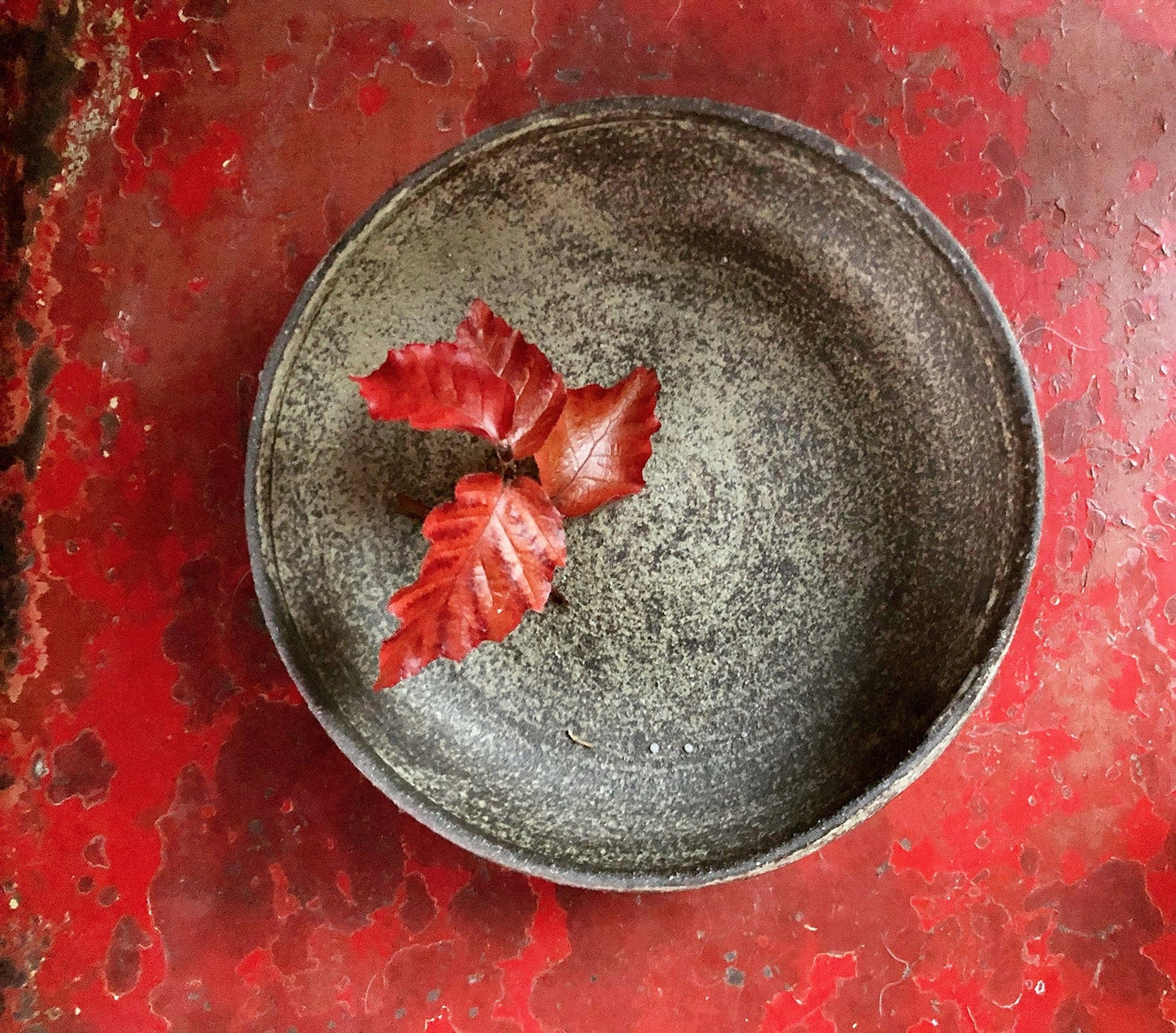 Rustic pottery bown made from black clay