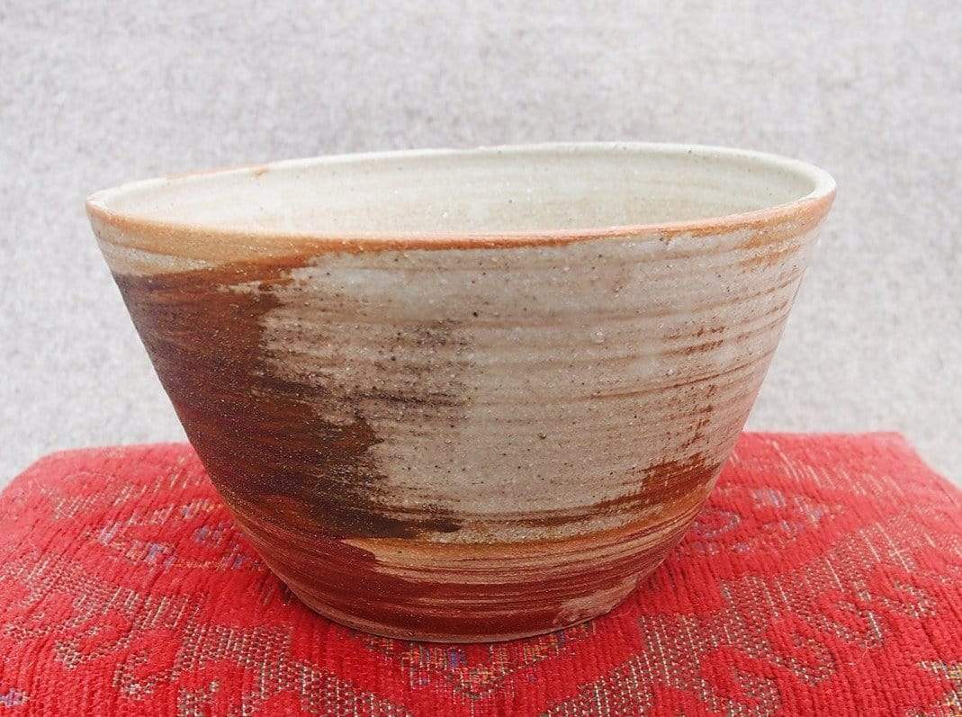 Sabine Schmidt Pottery Large Decorative Bowl in Brown/Grey, Japanese-Inspired Pottery Devon Ceramics