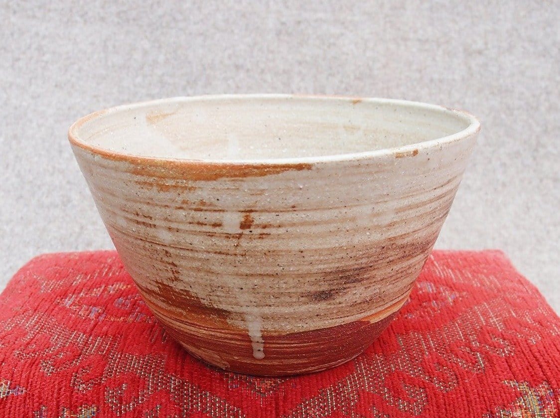 Sabine Schmidt Pottery Large Decorative Bowl in Brown/Grey, Japanese-Inspired Pottery Devon Ceramics