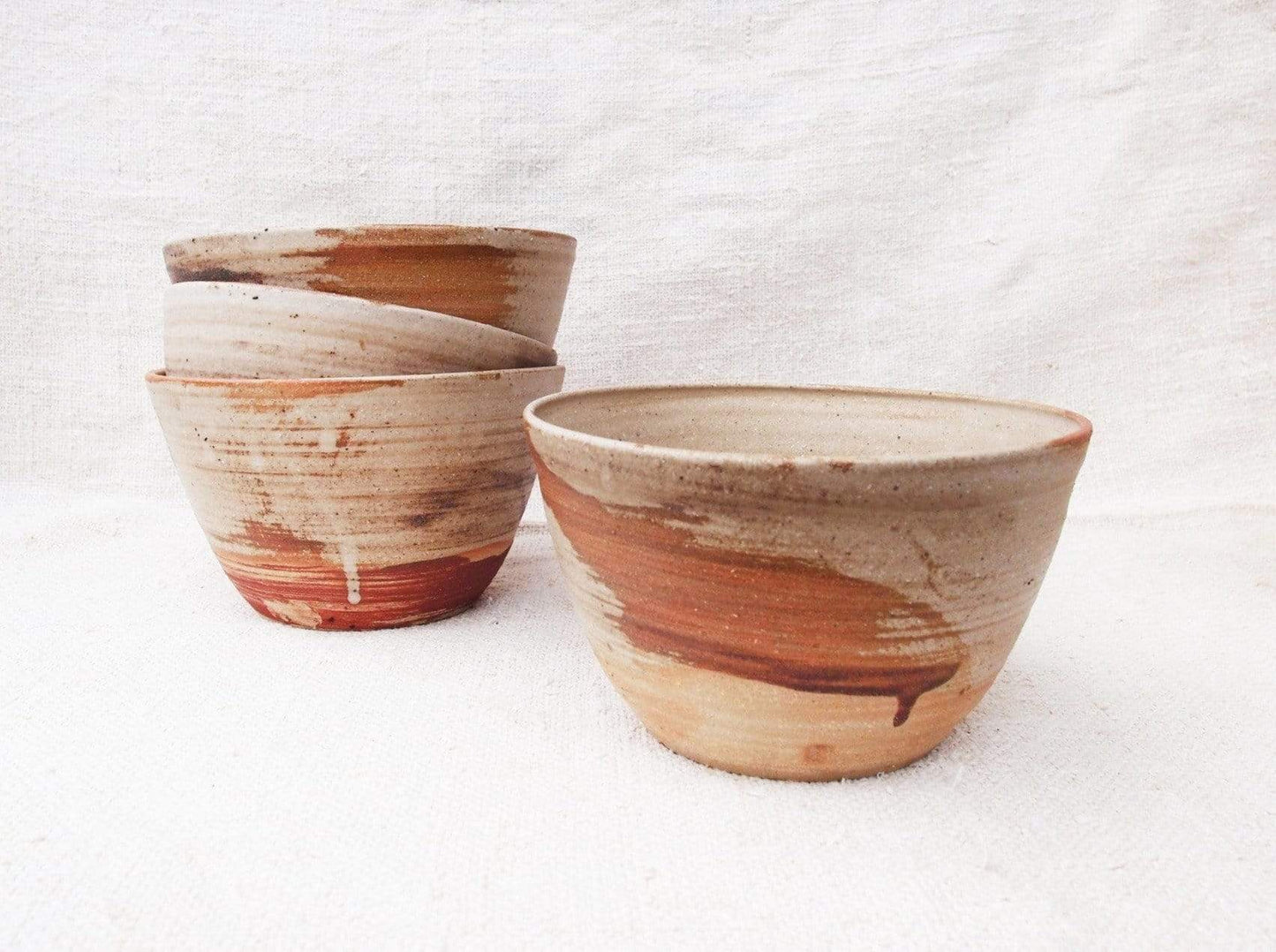 Sabine Schmidt Pottery Large Decorative Bowl in Brown/Grey, Japanese-Inspired Pottery Devon Ceramics