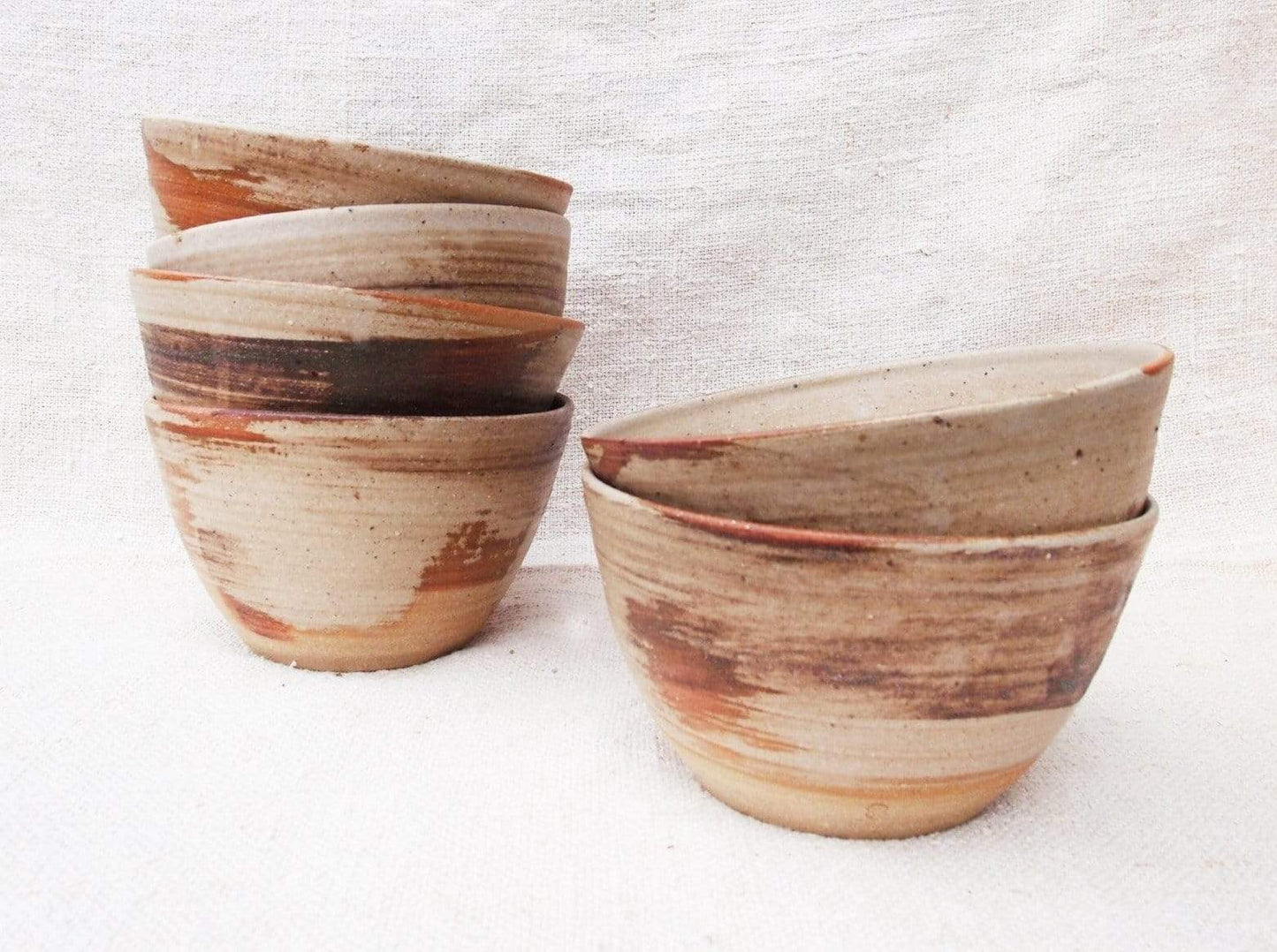 Sabine Schmidt Pottery Large Decorative Bowl in Brown/Grey, Japanese-Inspired Pottery Devon Ceramics