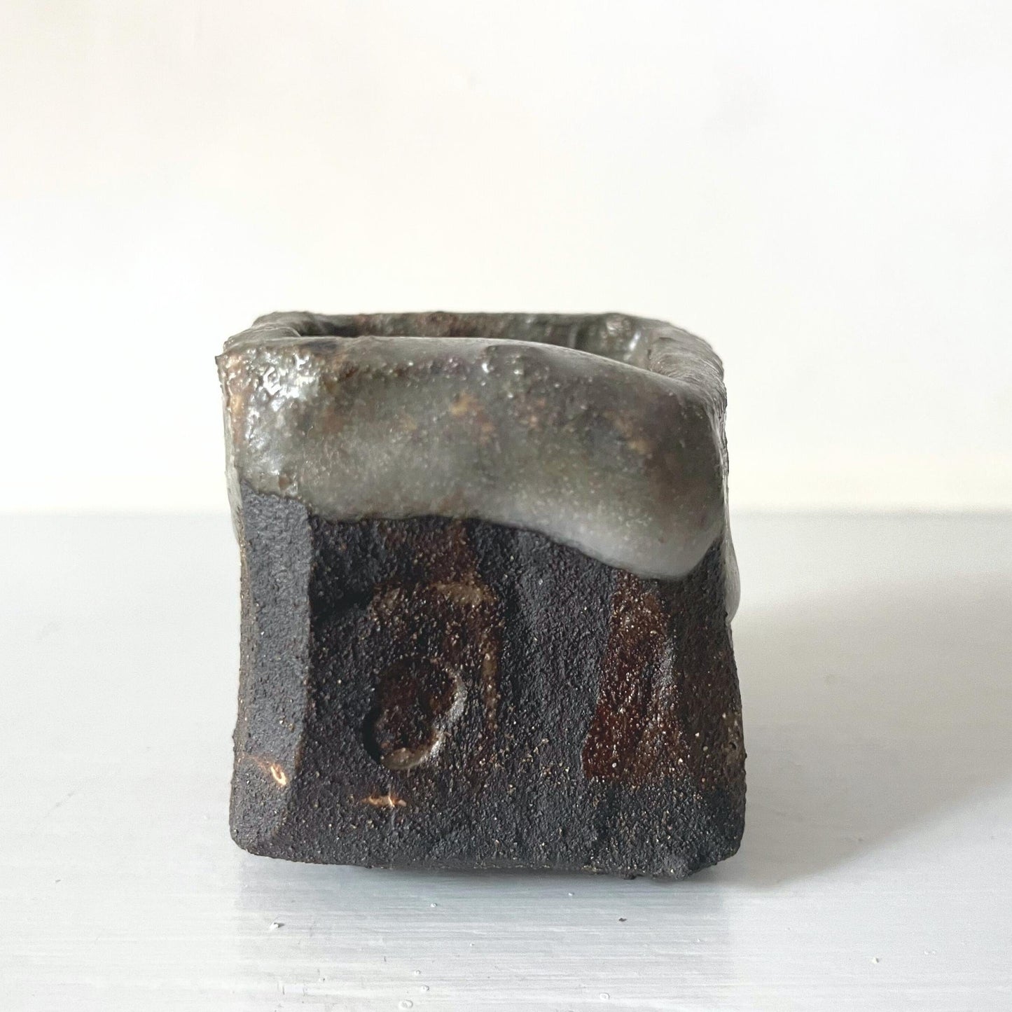 SabineSchmidtPottery Small Clay Art Object 05 – Kurinuki Devon Ceramics
