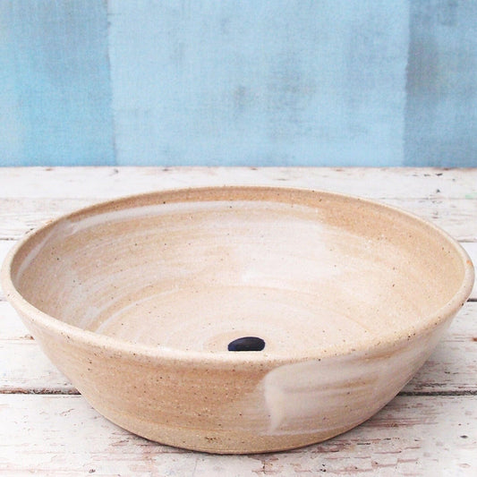 Large Salad Bowls for Side Salads in White-Blue