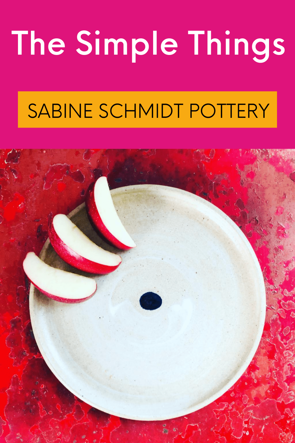 SabineSchmidtPottery Small Plate in White/Blue, Breakfast Plate With a Seaside Look Devon Ceramics