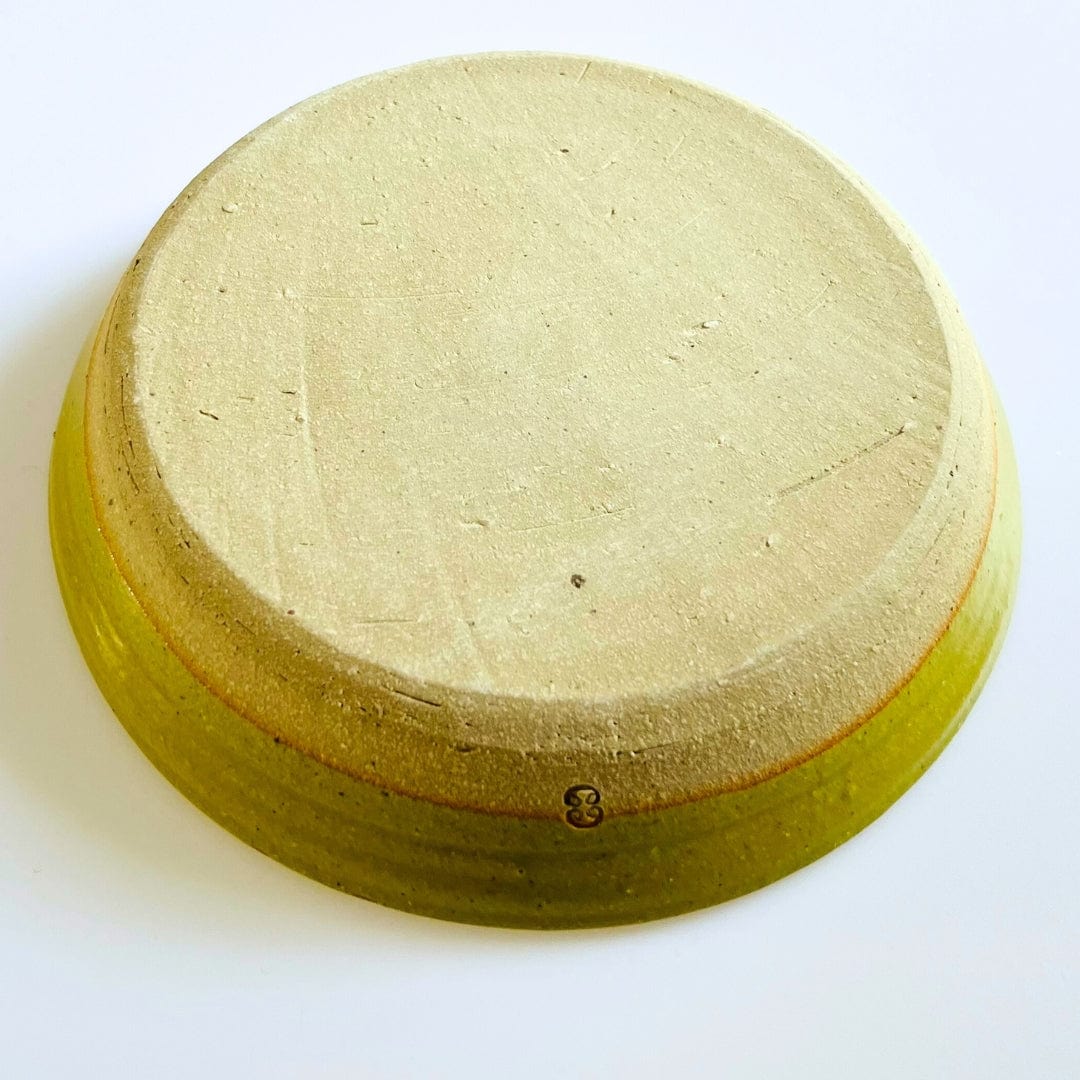 Ceramic Pasta Bowls in Yellow/Green