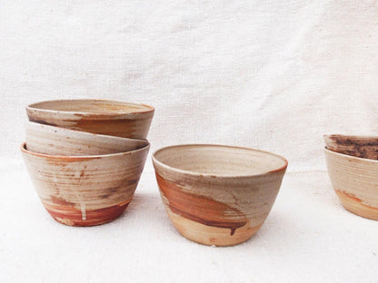 Sabine Schmidt Pottery Medium-Sized Decorative Bowl in Brown/Grey, Rustic Pottery Devon Ceramics