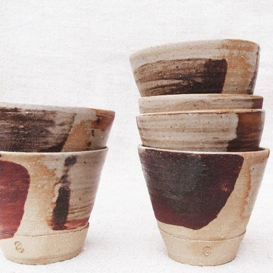 Japanese Cups Ceramic | Designer Teacups in Brown-Grey Hues
