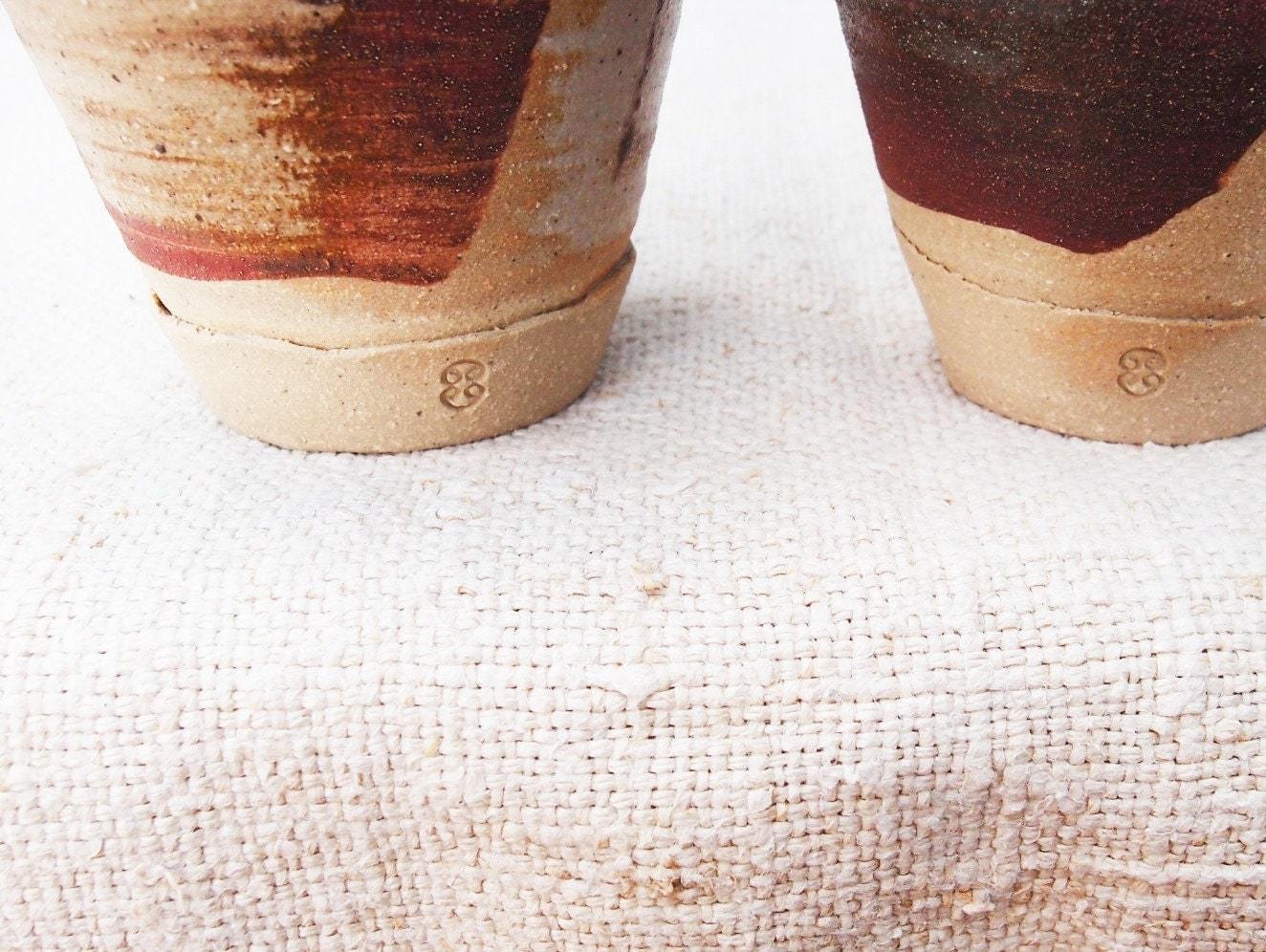 Japanese Cups Ceramic |Japanese Teacups in Brown-Grey Hues