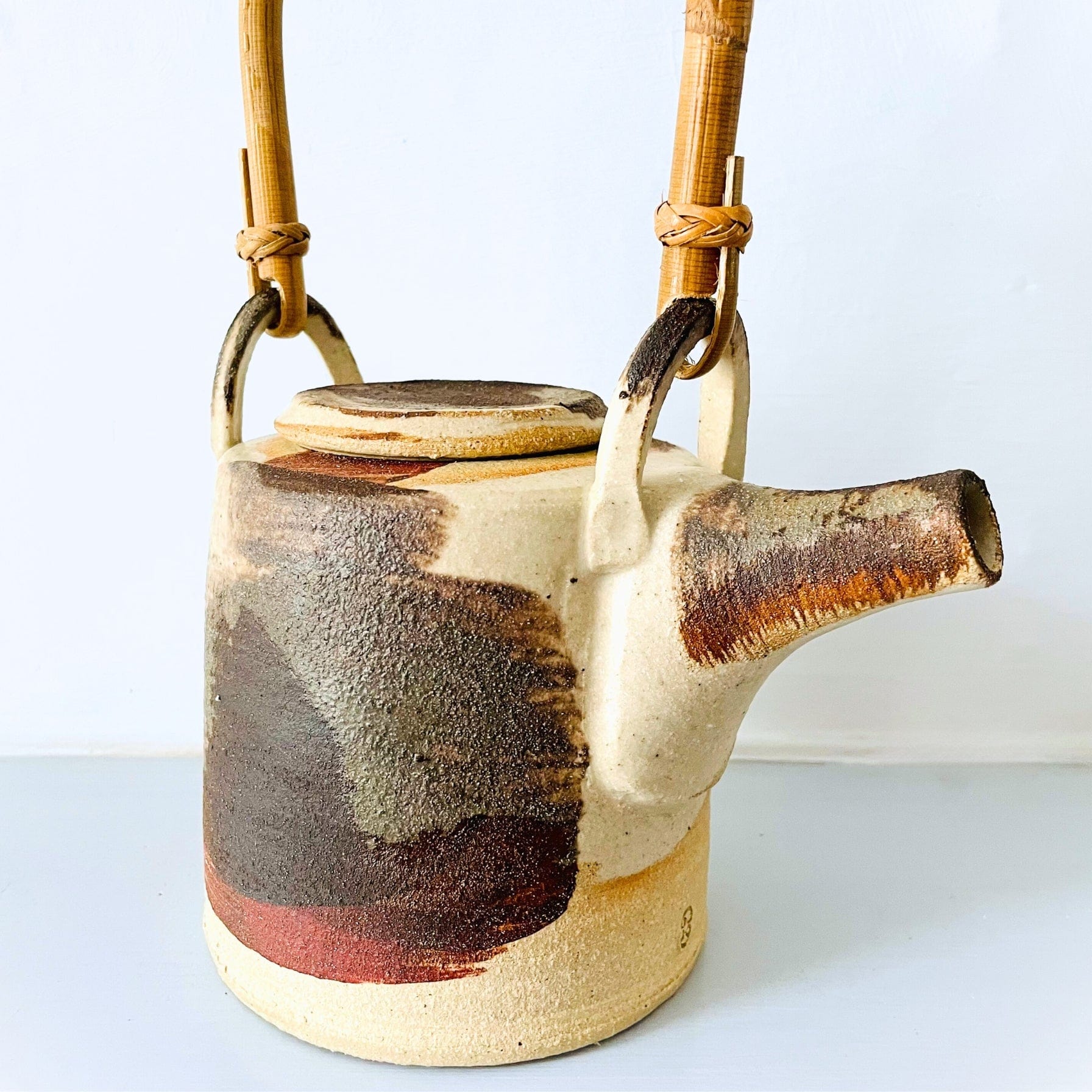 Sabine Schmidt Pottery Brown/Grey Rustic Teapot, Centrepiece for the Modern Home Devon Ceramics