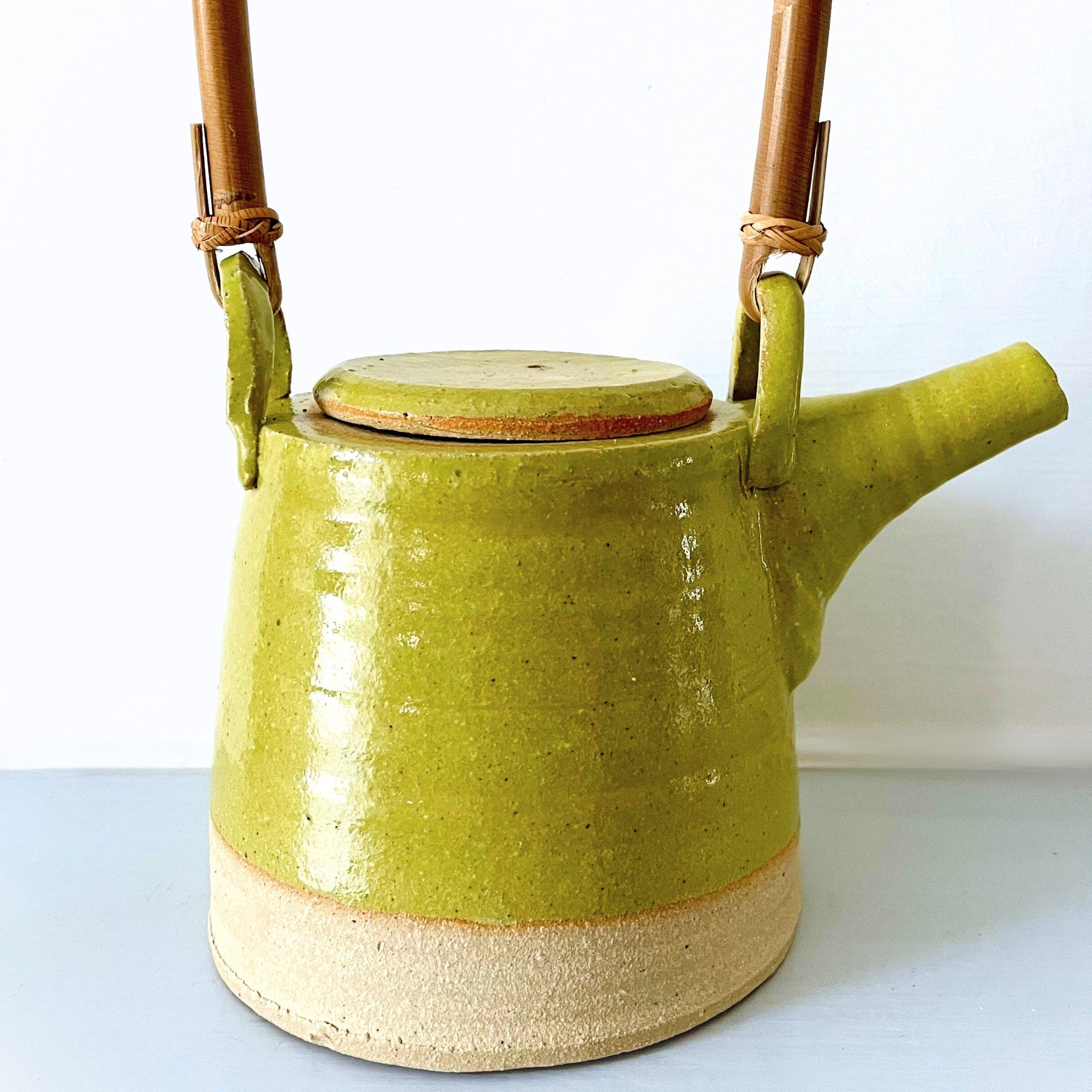 Ceramic planter teapot newest green yellow SALE