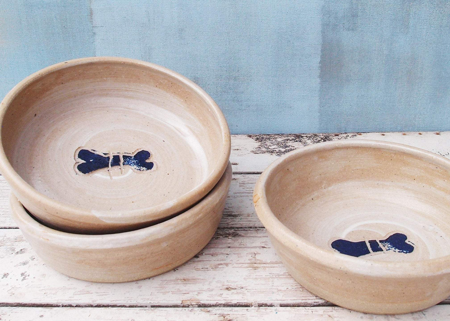 Small Prep Bowls in White/Blue  Handmade Snack Bowls – Sabine Schmidt  Pottery