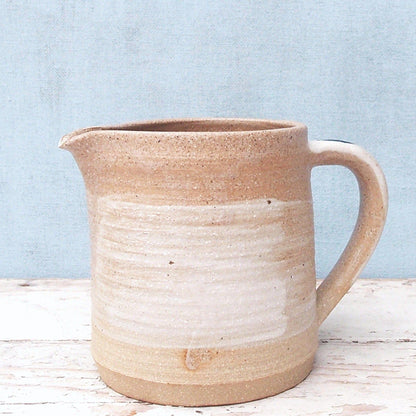 Small Creamer Jug in White/Blue – Small Stoneware Creamer Jug