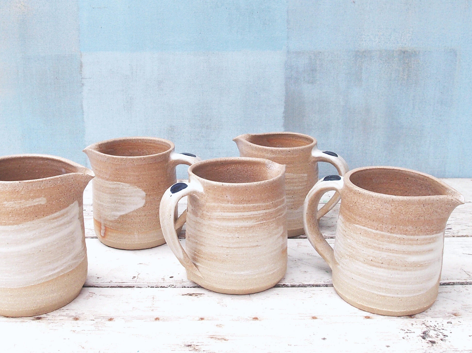 Coastal-Inspired Small Creamer Jugs, Handcrafted to Last