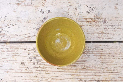 SabineSchmidtPottery Set of 2 Extra Small/Mini Ceramic Bowls in Yellow/Green Devon Ceramics