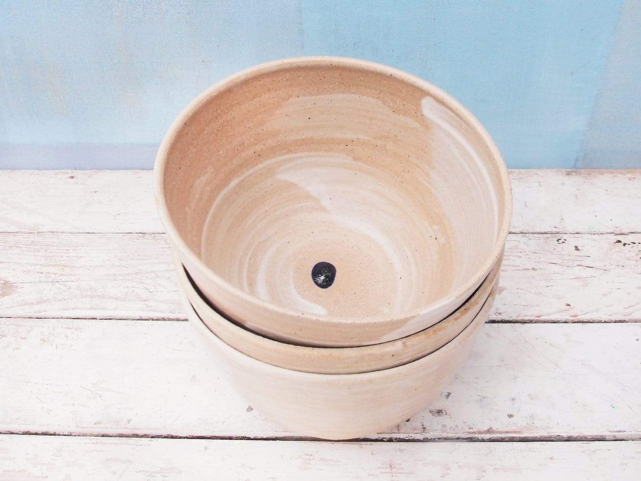 Coastal Inspired Ceramics: White Large Bowl