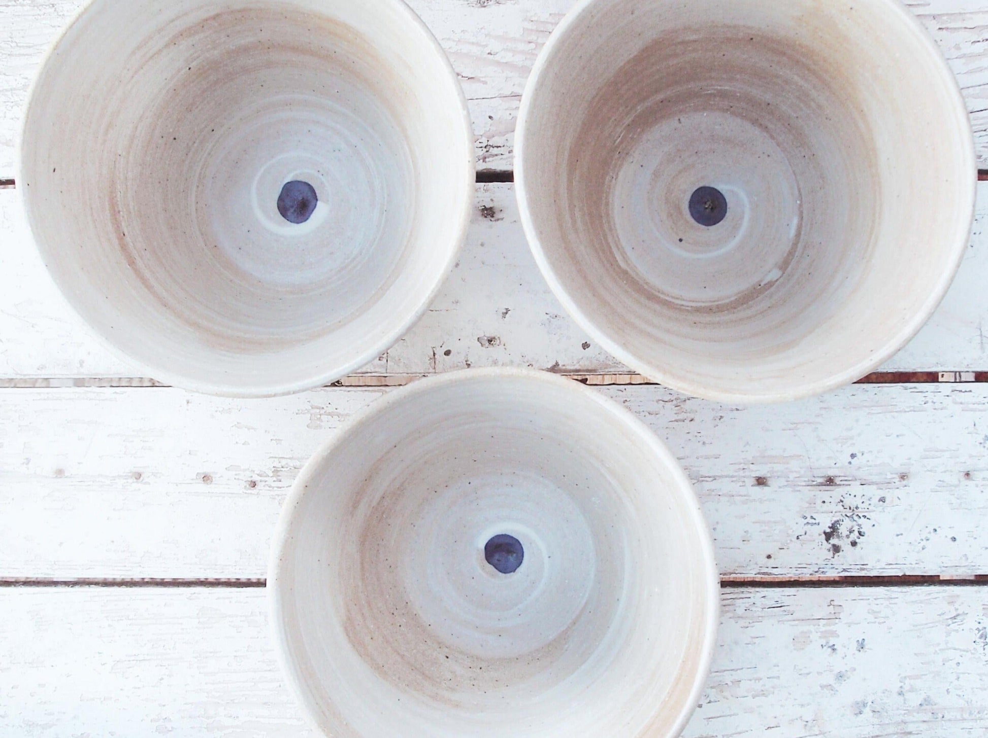 Small Prep Bowls in White/Blue  Handmade Snack Bowls – Sabine Schmidt  Pottery