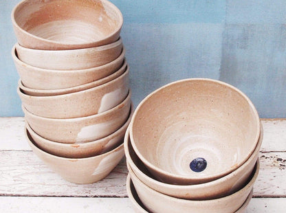 White and Blue Bowls with Coastal Influences