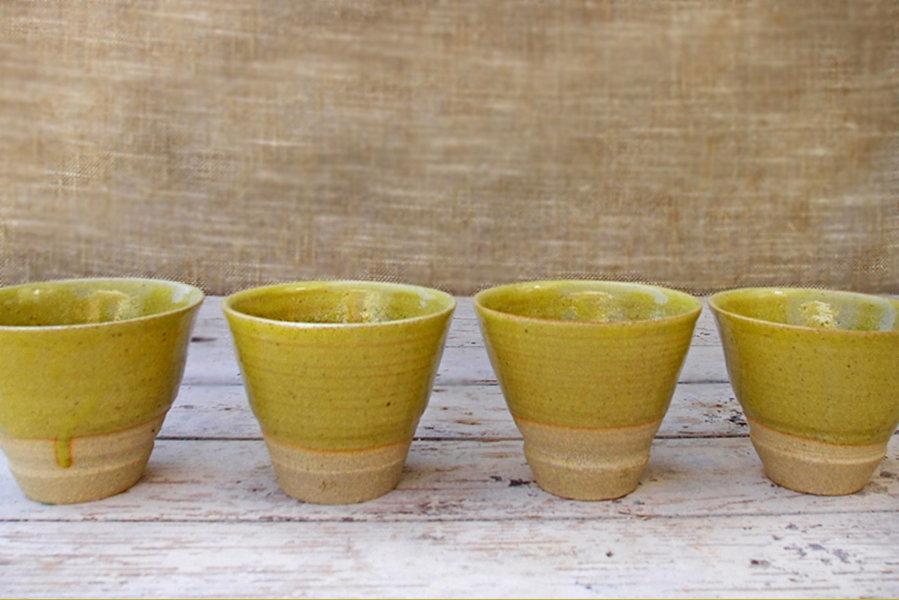 Uniquely Handmade Green Tea Cups