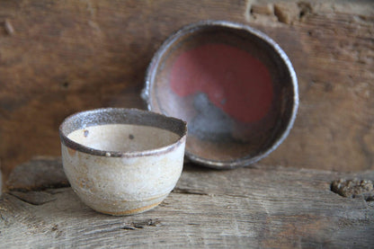 SabineSchmidtPottery Set of 3 Tiny Ceramic Bowls in Brown/Grey, Mini Ceramic Bowls Devon Ceramics