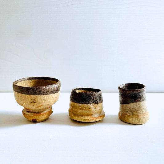 SabineSchmidtPottery Set of 3 Mini Ceramic Vases | Small Bud Vases Devon Ceramics