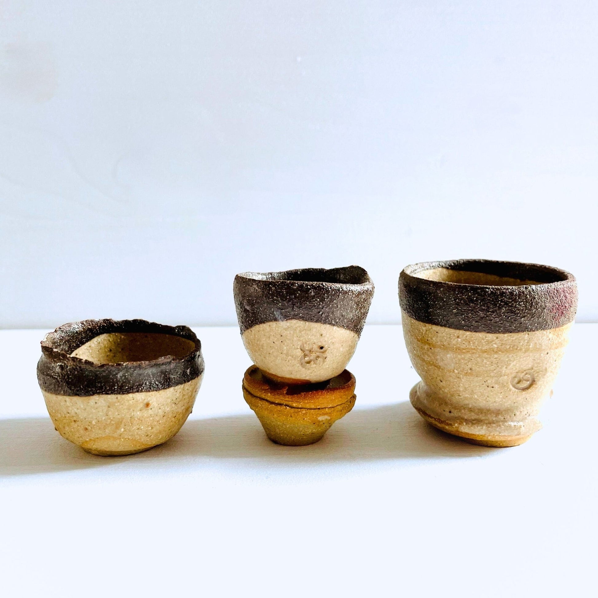 SabineSchmidtPottery Set of 3 Mini Ceramic Vases | Small Bud Vases Devon Ceramics